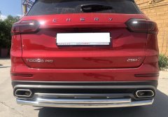 Тюнинг внедорожника Защита заднего бампера Chery Tiggo 8 Pro 2021