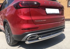 Тюнинг внедорожника Защита заднего бампера Chery Tiggo 8 Pro 2021