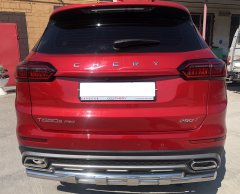Тюнинг внедорожника Защита заднего бампера Chery Tiggo 8 Pro 2021