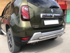 Тюнинг внедорожника Защита заднего бампера Renault Duster 2017