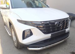 Тюнинг внедорожника Защита переднего бампера Hyundai Tucson 2021