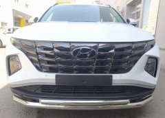 Тюнинг внедорожника Защита переднего бампера Hyundai Tucson 2021