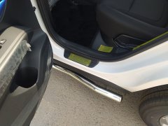 Тюнинг внедорожника Защита штатного порога труба Hyundai Tucson 2021