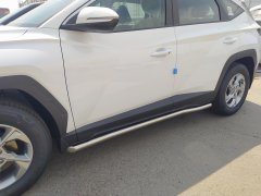 Тюнинг внедорожника Защита штатного порога труба Hyundai Tucson 2021