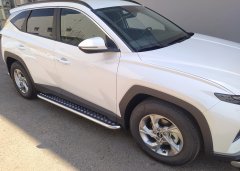 Тюнинг внедорожника Пороги с накладным листом Hyundai Tucson 2021