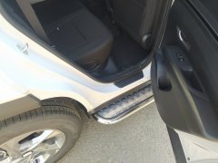 Тюнинг внедорожника Пороги с накладным листом Hyundai Tucson 2021