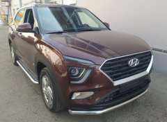 Тюнинг внедорожника Защита переднего бампера Hyundai Creta 2021