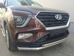Тюнинг внедорожника Защита переднего бампера Hyundai Creta 2021