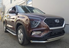 Тюнинг внедорожника Защита переднего бампера Hyundai Creta 2021
