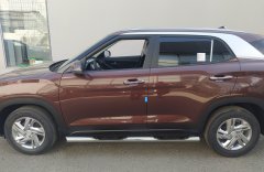 Тюнинг внедорожника Порог труба с проступью Hyundai Creta 2021