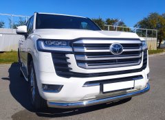 Тюнинг внедорожника Защита переднего бампера Toyota Land Cruiser 300 2021 (Юбилейная)