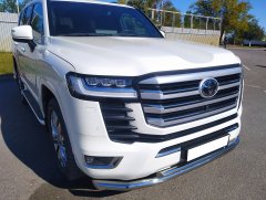 Тюнинг внедорожника Защита переднего бампера Toyota Land Cruiser 300 2021 (Юбилейная)