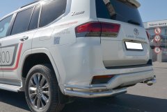 Тюнинг внедорожника Защита заднего бампера Toyota Land Cruiser 300 2021 (Юбилейная)