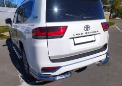 Тюнинг внедорожника Защита заднего бампера Toyota Land Cruiser 300 2021 (Юбилейная)