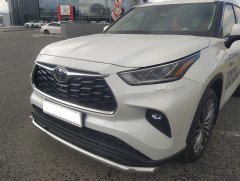 Тюнинг внедорожника Защита переднего бампера Toyota Highlander 2021