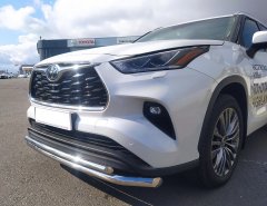 Тюнинг внедорожника Защита переднего бампера Toyota Highlander 2021