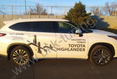 Тюнинг внедорожника Защита штатного порога труба Toyota Highlander 2021