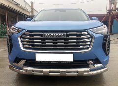 Тюнинг внедорожника Защита переднего бампера Haval Jolion 2021 