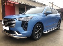 Тюнинг внедорожника Защита переднего бампера Haval Jolion 2021 