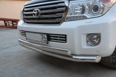 Тюнинг внедорожника Защита переднего бампера Toyota Land Cruiser 200 2013