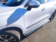 Тюнинг внедорожника Пороги с накладным листом Haval Jolion 2021 