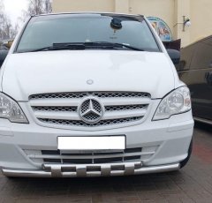 Тюнинг внедорожника Защита переднего бампера Mercedes-Benz Vito 2005-2010, 2010-2014 (рестайлинг)