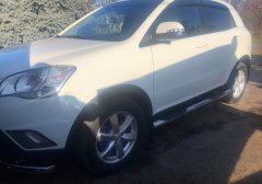 Тюнинг внедорожника Порог труба с проступью Ssang Yong Actyon 2012-2013