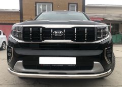 Тюнинг внедорожника Защита переднего бампера KIA Mohave 2021