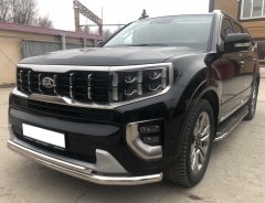 Тюнинг внедорожника Защита переднего бампера KIA Mohave 2021