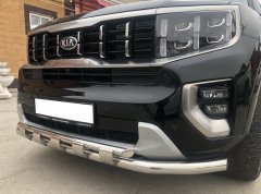 Тюнинг внедорожника Защита переднего бампера KIA Mohave 2021