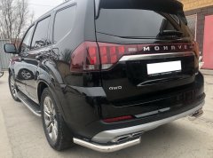 Тюнинг внедорожника Защита заднего бампера KIA Mohave 2021