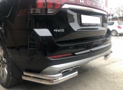 Тюнинг внедорожника Защита заднего бампера KIA Mohave 2021