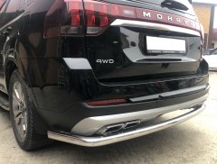 Тюнинг внедорожника Защита заднего бампера KIA Mohave 2021