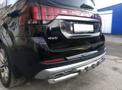 Тюнинг внедорожника Защита заднего бампера KIA Mohave 2021