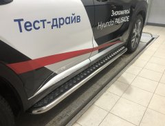 Тюнинг внедорожника Пороги с накладным листом Hyundai Polisade 2021