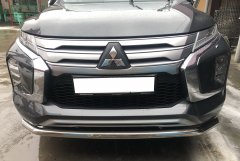 Тюнинг внедорожника Защита переднего бампера Mitsubishi Pajero Sport 2021