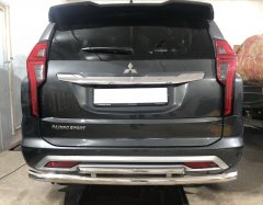 Тюнинг внедорожника Защита заднего бампера Mitsubishi Pajero Sport 2021