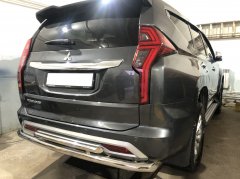 Тюнинг внедорожника Защита заднего бампера Mitsubishi Pajero Sport 2021