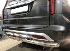 Тюнинг внедорожника Защита заднего бампера Mitsubishi Pajero Sport 2021