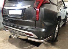 Тюнинг внедорожника Защита заднего бампера Mitsubishi Pajero Sport 2021
