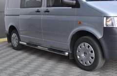 Тюнинг внедорожника Порог труба с проступью Volkswagen T-5 2003