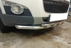 Тюнинг внедорожника Защита переднего бампера Chevrolet Captiva 2012