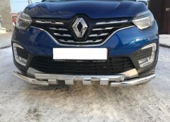 Тюнинг внедорожника Защита переднего бампера Renault Kaptur 2021