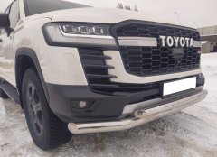 Тюнинг внедорожника Защита переднего бампера Toyota Land Cruiser 300 GR Sport 2021