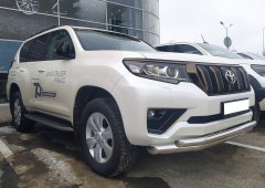 Тюнинг внедорожника Защита переднего бампера Toyota Land Cruiser Prado 150 2017