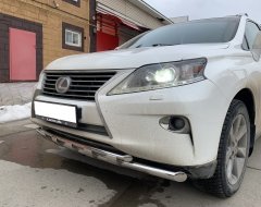 Тюнинг внедорожника Защита переднего бампера Lexus RX270/RX350/RX450h 2009-2012_ 2012-2015