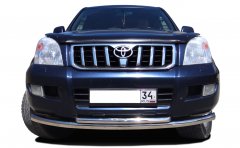 Тюнинг внедорожника Защита переднего бампера Toyota Land Cruiser Prado 120 2003-2009