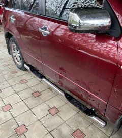 Тюнинг внедорожника Порог труба с проступью Suzuki Grand Vitara 2005-2012