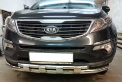 Тюнинг внедорожника Защита переднего бампера KIA Sportage 2010