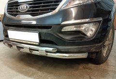 Тюнинг внедорожника Защита переднего бампера KIA Sportage 2010